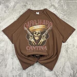 Vintage 2000s Cabo Wabo Cantina Cabo San Lucas Graphic T-Shirt Brown XL